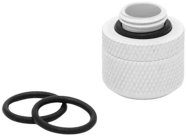 Alt view image 7 of 7 - dracaena.io 6 Pack G1/4" Thread to 14mm Outer Diameter, Hard Tubing Compression Fitting with high Body Design for Computer Water Cooling System, White