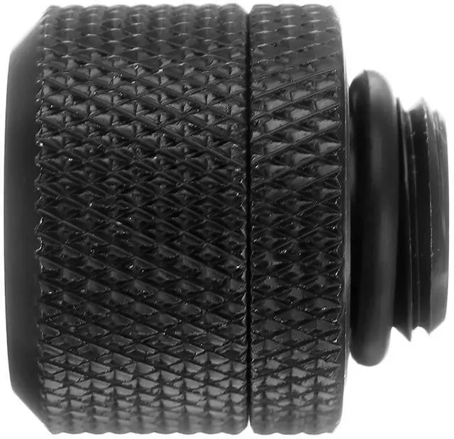 Alt view image 2 of 7 - dracaena.io 2 pack G1/4" thread to 14mm outer diameter, Hard Tubing Compression Fitting with high body design for Computer water cooling system, Black