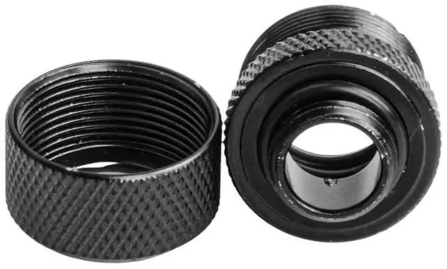 Alt view image 6 of 7 - dracaena.io 2 pack G1/4" thread to 14mm outer diameter, Hard Tubing Compression Fitting with high body design for Computer water cooling system, Black