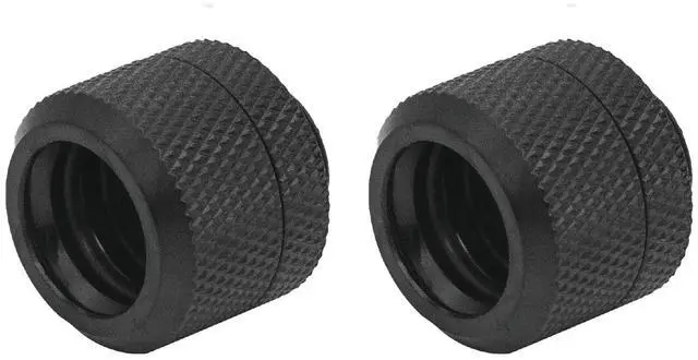 Main image of dracaena.io 2 pack G1/4" thread to 14mm outer diameter, Hard Tubing Compression Fitting with high body design for Computer water cooling system, Black