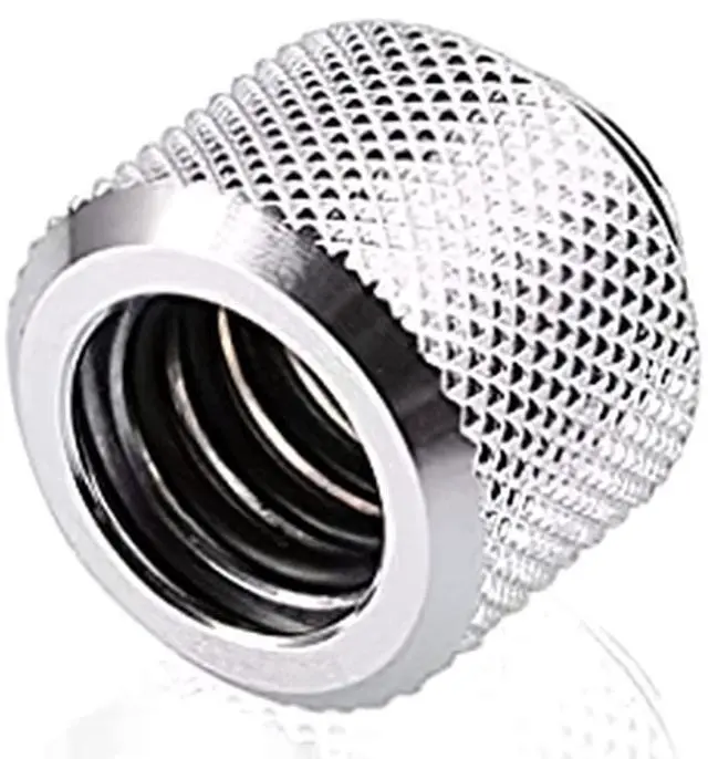 Alt view image 7 of 7 - dracaena.io 2 pack G1/4" thread to 16mm outer diameter, Hard Tubing Compression Fitting with high body design for Computer water cooling system, Silver