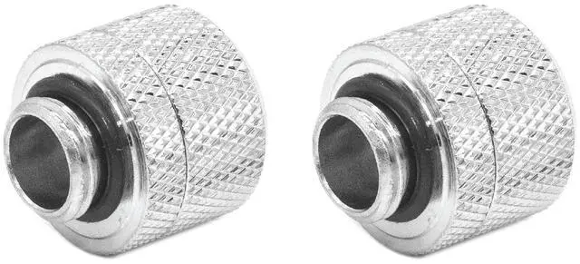 Main image of dracaena.io 2 Pack G1/4" Thread to 14mm Outer Diameter, Hard Tubing Compression Fitting with high Body Design for Computer Water Cooling System, Silver