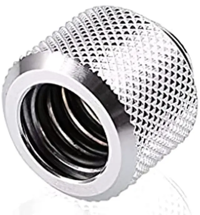 Alt view image 7 of 7 - dracaena.io 2 Pack G1/4" Thread to 14mm Outer Diameter, Hard Tubing Compression Fitting with high Body Design for Computer Water Cooling System, Silver