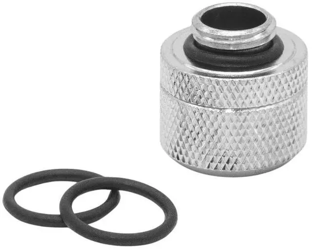 Alt view image 2 of 7 - dracaena.io 6 pack G1/4" thread to 14mm outer diameter, Hard Tubing Compression Fitting with high body design for Computer water cooling system, Silver