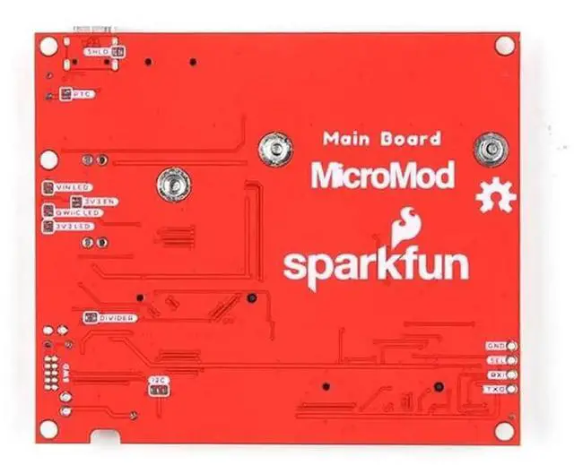 Alt view image 3 of 10 - SparkFun MicroMod Main Board - Single, Integrated MCP73831 Single Cell LiPo Charge Circuit, Built-in MUX for UART1, Board Dimensions: (Inches) 3.40" x 2.90"