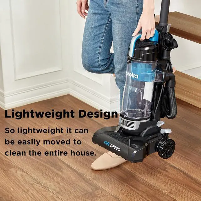 Alt view image 2 of 7 - Eureka NEU10AE5 Powerful Bagless Upright Vacuum Cleaner Carpet and Floor, AirSpeed Ultra-Lightweight Vacuum Cleaner, w/ Replacement Filter, Blue