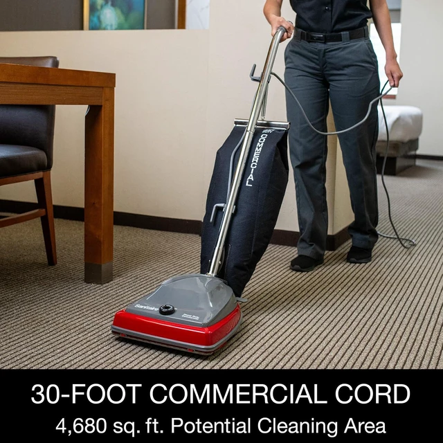Alt view image 6 of 6 - Sanitaire SC679K Tradition Upright Commercial Bagged Vacuum, Red
