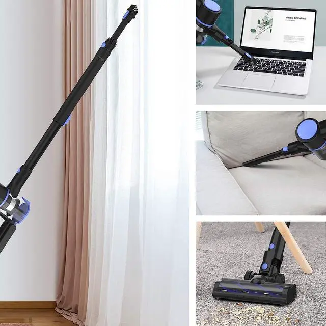 Alt view image 6 of 7 - Cordless Vacuum Cleaner, 4-in-1 Vacuum Cleaners for Home, Handheld Vacuum Cleaner with 40 mins Runtime, Stick Vacuum for Apartment, Carpet, Black 1 Battery