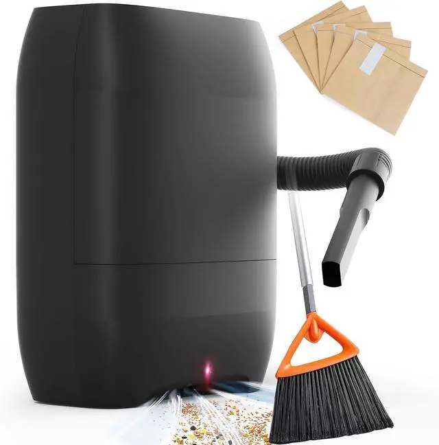 Main image of Touchless Automatic Vacuum Dustpan, Bagged Canister Vacuum with 5-Pack Disposable Dustbags, IR Sensor, LED Alerts, Handheld Accessories for Floors/Corners/Salons