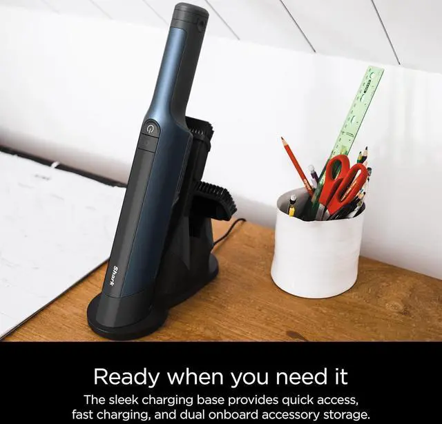 Alt view image 2 of 7 - Shark WV410BL WANDVAC Cordless Hand Vacuum, Ultra-Lightweight & Portable with Powerful Suction & Tools for Pets, Designed for Car & Home, Dark Blue