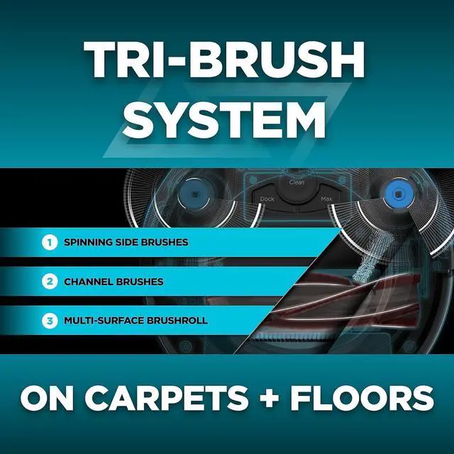 Alt view image 2 of 7 - Shark AV752 ION Robot Vacuum, Tri-Brush System, Wifi Connected, 120 Min Runtime, Works with Alexa, Multi Surface Cleaning, White