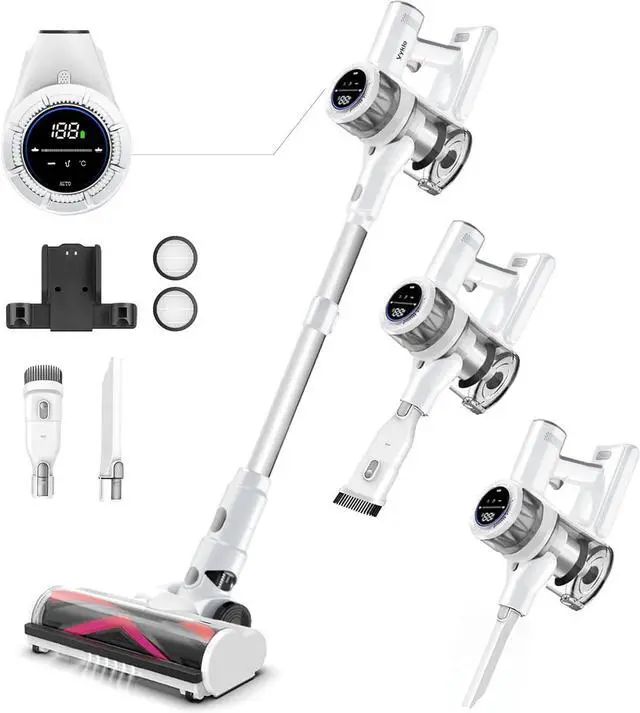 Main image of Cordless Vacuum Cleaner, 600W 55Kpa 70Mins Stick Vacuum Cleaners for Home, AUTO Dust Detection/LED Touch Display, Rechargeable Wall Mount, Wireless Handheld Vacuum for Pet Hair/Carpet/Hard Floor