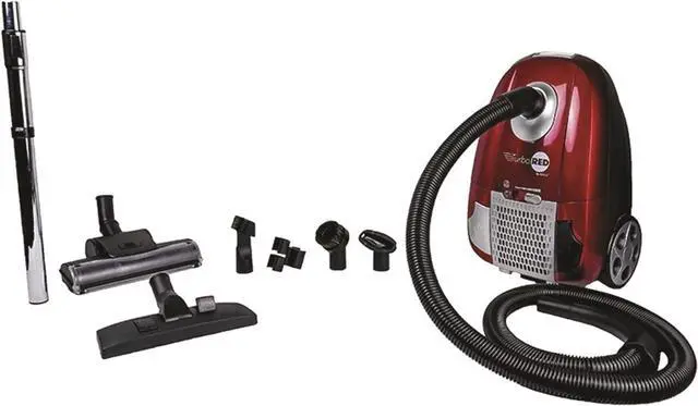 Alt view image 4 of 4 - Atrix Turbo Red AHC-1 HEPA Canister Vacuum Cleaner  Powerful 1,400W Variable Speed Motor, Lightweight 6-Quart Bag Design, 3-Stage Filtration, Telescopic Wand, Full Bag Indicator & Accessory Kit