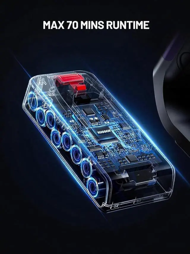 Alt view image 5 of 7 - Cordless Vacuum Cleaner, 580W 48KPA 70Mins Vacuum Cleaners for Home, Self-Standing Stick Vacuum with Aromatherapy & LED Display Screen, Stick Vacuum Cordless Rechargeable for Pet Hair/Carpets (Gold)