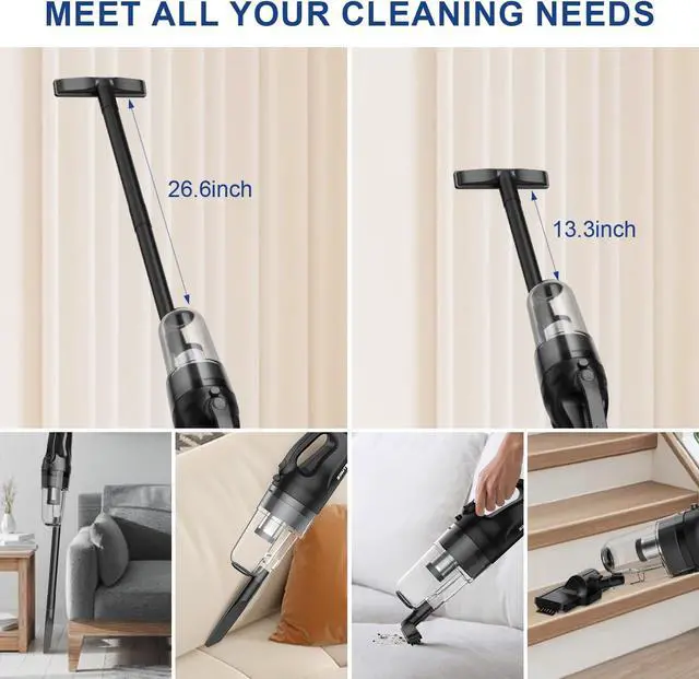 Alt view image 6 of 7 - Corded Vacuum Cleaners 20Kpa Powerful Suction Ultra-Light Stick Vacuum for Hard Floor Pet Hair Vacuum