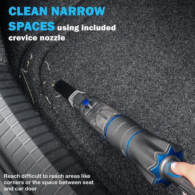 Alt view image 6 of 7 - Ruvio Cordless Vacuum Cleaners for Home Carpet Vacuum Cleaner Car Use, Car Vacuum Portable Cordless with Double HEPA Filtration System, High Power Motor Vacuum for Narrow Spaces As Seen On TV