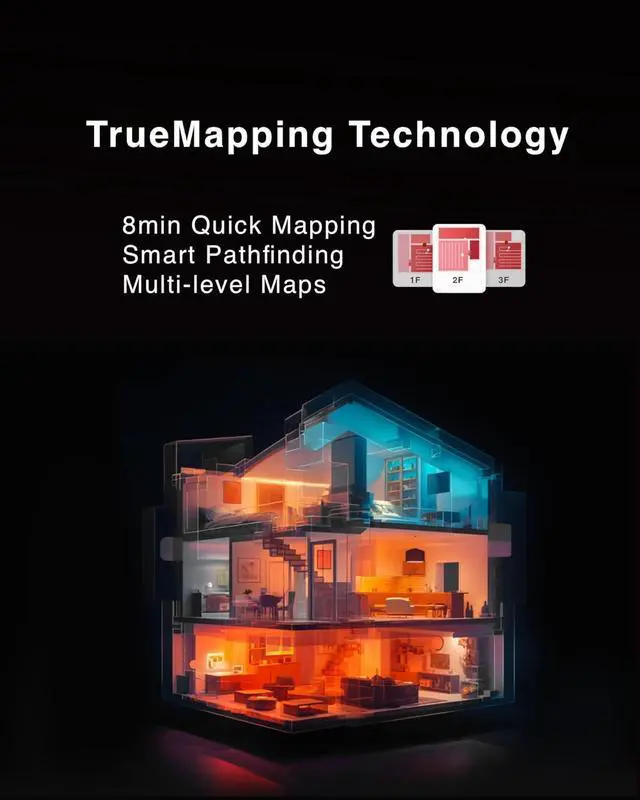 Alt view image 7 of 7 - Yeedi C12 Plus Robot Vacuum and Mop, 8000Pa Strong Suction, 7-Week Dust Storage, Bagless Dust Bin, PureCyclone Tech, ZeroTangle Brush, White