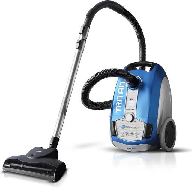 Main image of Prolux Tritan Bagged Canister Vacuum Cleaner, HEPA Filtration, Complete Home Care Tool Kit, Pet Hair No More, Adjustable Power Setting, Blue