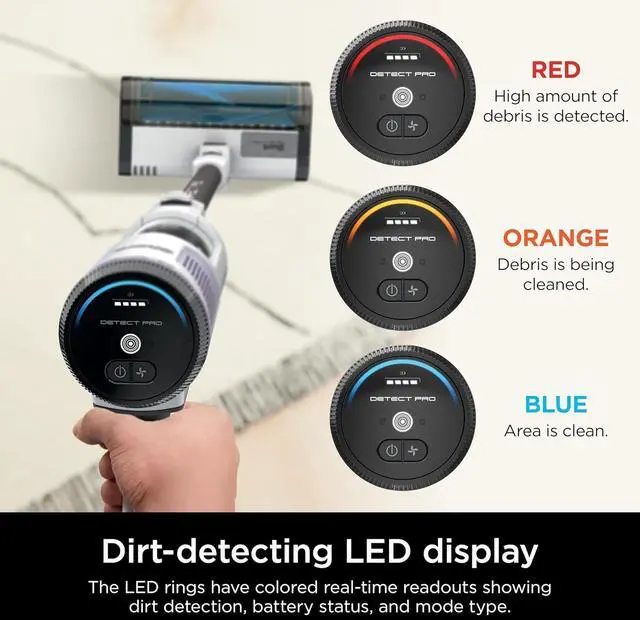 Alt view image 7 of 7 - Shark Detect Pro Cordless Vacuum with PowerFins Brushroll, Stick/Handheld (2-in-1), Ash Purple/Grey, IW1120