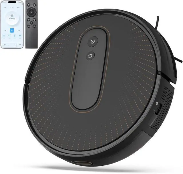 Main image of AIRROBO Robot Vacuums with 2800Pa Suction, 3-inch Slim Body, Gyroscope Navigation, Remote & App Control, 600ML Dustbin, Automatic Recharge
