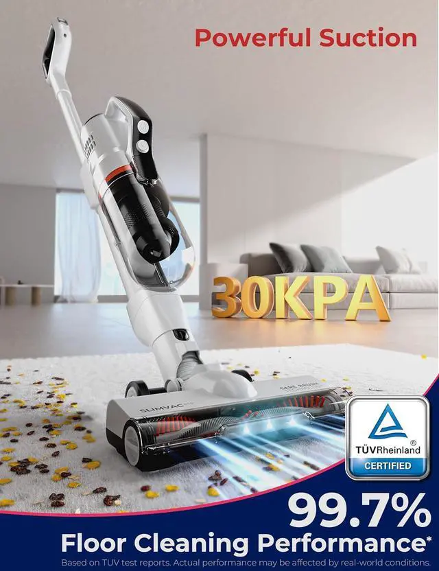 Alt view image 3 of 7 - Roomie Tec SlimVac Pro Cordless Stick Vacuum, Lightweight, Detachable Handheld with Powerful Suction, Long-Lasting Battery & HEPA Filter  Multi-Surface Cleaning for Carpets, Hard Floors, Cars & More