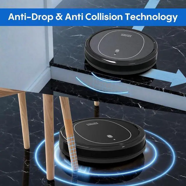 Alt view image 6 of 7 - 3-in-1 Robot Vacuum and Mop 4000Pa Vacuum Robot & WiFi/App/Remote/Alexa & Central Brush & Scheduled & Auto-Recharge Cleaning Robotic Vacuums Cleaner for Home Pet Hair, Hardfloors, Carpet