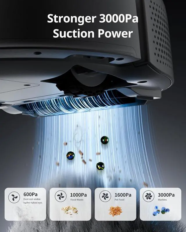 Alt view image 7 of 7 - SwitchBot K10+ Pro Robot Vacuum Self Emptying for 90 Days Hands-Free, Super Quiet Mini Robotic Vacuum with Powerful Suction, Anti-Hair-Tangle, Works with Alexa/Siri/Matter(Hub 2 Required), 2.4Ghz WiFi