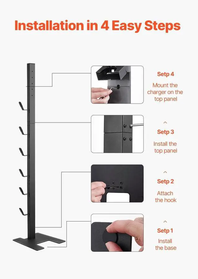 Alt view image 5 of 7 - VEVOR Vacuum Stand, Compatible with V6 V7 V8 V10 V11 V15, Stable Vacuum Stand Holder with 6 Hooks for DC30 DC31 DC34 DC35 DC58 DC59 DC62 D74 Cordless Upright Vacuum Cleaners & Accessories