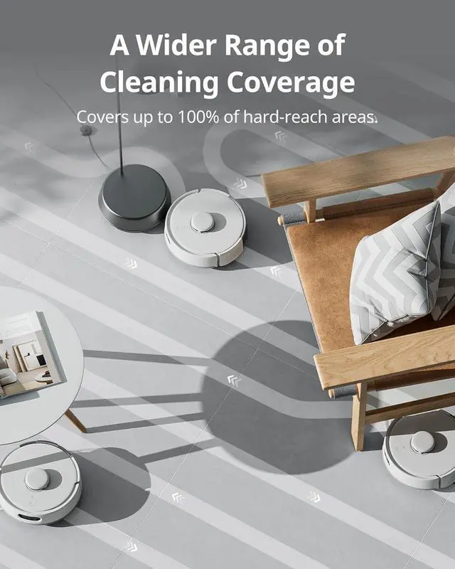 Alt view image 2 of 7 - SwitchBot K10+ Pro Robot Vacuum Self Emptying for 90 Days Hands-Free, Super Quiet Mini Robotic Vacuum with Powerful Suction, Anti-Hair-Tangle, Works with Alexa/Siri/Matter(Hub 2 Required), 2.4Ghz WiFi