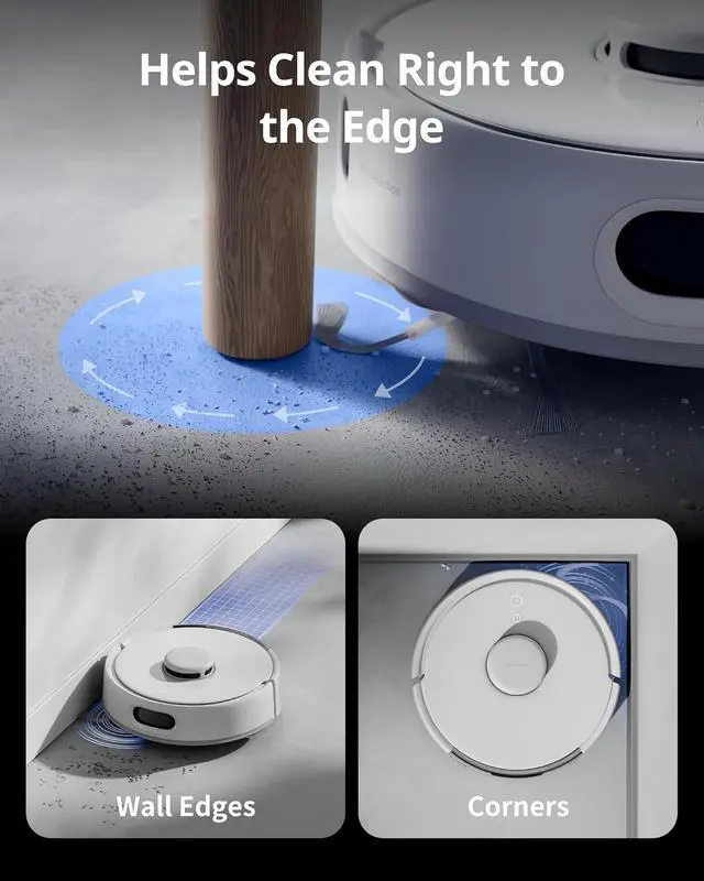 Alt view image 4 of 7 - SwitchBot K10+ Pro Robot Vacuum Self Emptying for 90 Days Hands-Free, Super Quiet Mini Robotic Vacuum with Powerful Suction, Anti-Hair-Tangle, Works with Alexa/Siri/Matter(Hub 2 Required), 2.4Ghz WiFi