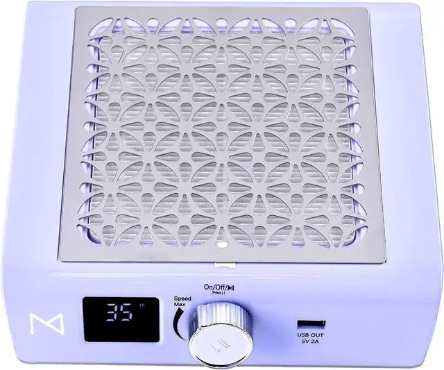 Alt view image 2 of 7 - M - DustPro Cordless Rechargeable Nail Dust Collector | 45K RPM Powerful Suction | Ultra-Quiet Brushless Nail Vacuum with Reusable Filter | Professional & Home Salon Use (Violet)