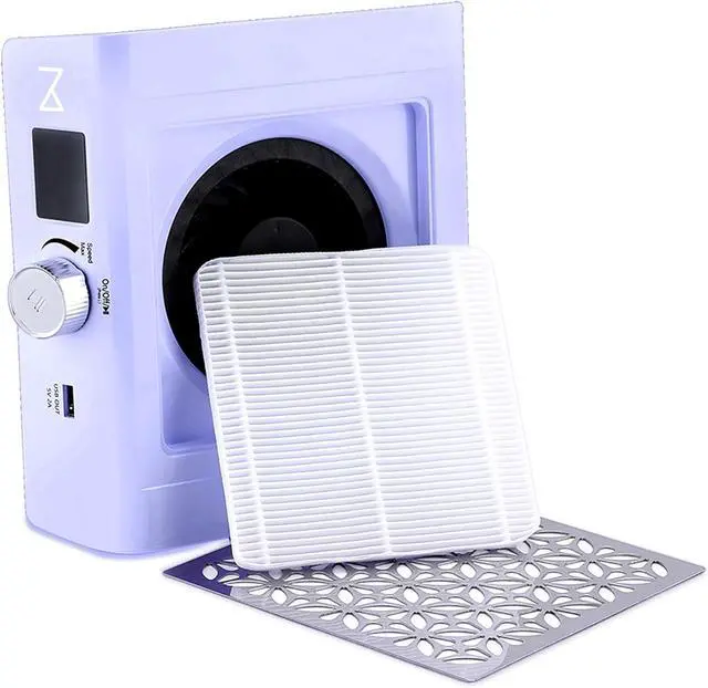 Alt view image 3 of 7 - M - DustPro Cordless Rechargeable Nail Dust Collector | 45K RPM Powerful Suction | Ultra-Quiet Brushless Nail Vacuum with Reusable Filter | Professional & Home Salon Use (Violet)