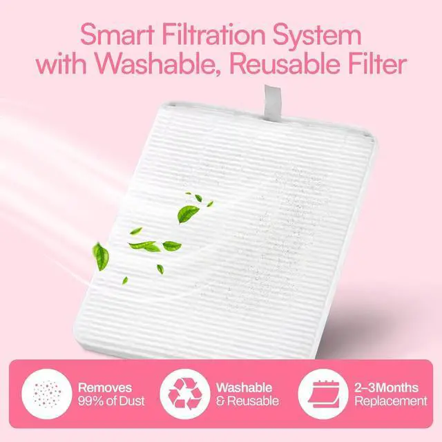 Alt view image 6 of 7 - M - DustPro Cordless Rechargeable Nail Dust Collector | 45K RPM Powerful Suction | Ultra-Quiet Brushless Nail Vacuum with Reusable Filter | Professional & Home Salon Use (Violet)