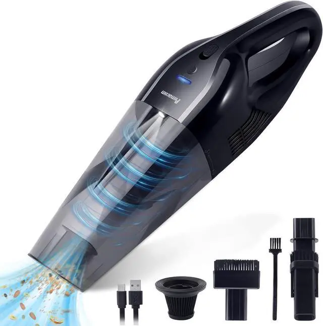 Main image of Portable Handheld Vacuum Cordless  10,000Pa Suction Power, Lightweight 1.8 lbs, Washable HEPA Filter, LED Light, Quiet, 800ml Dustbin, Perfect for Home