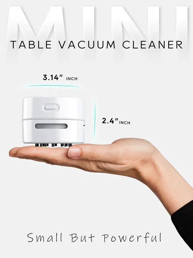 Alt view image 7 of 7 - IGOKOTI Desk Vacuum, Mini Desktop Vacuum Cleaner with USB Charging Crumb Vacuum Cleaner Energy Saving, 13500 RPM Portable Desktop Sweeper Handheld Cordless Cleaning for Keyboard, Home, Office, Cars