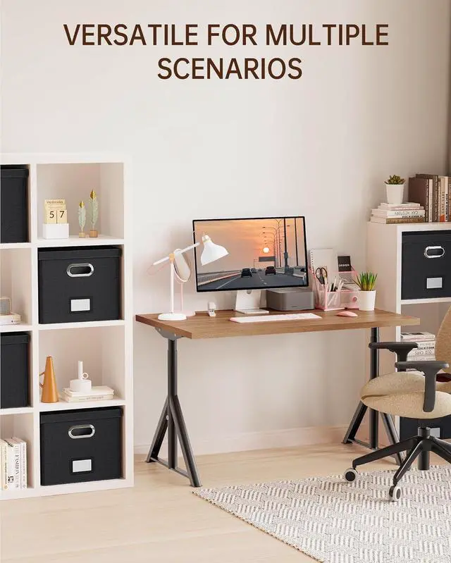 Alt view image 6 of 7 - Oterri File Organizer, File Box, File Cabinet for Letter File Folder Storage, Hanging File Organizer for Office/Decor/Home,Document Organizer, 1 Pack,Black-Box Only