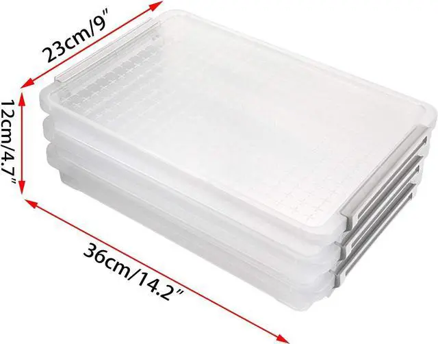 Alt view image 6 of 7 - BTSKY 3 Pack A4 Plus Clear Plastic Stackable Storage Box Desk Paper with Buckle, Office Supplies Accessories File Protector Case Organizer, Portable Project Case Document Holders with 3 Lids