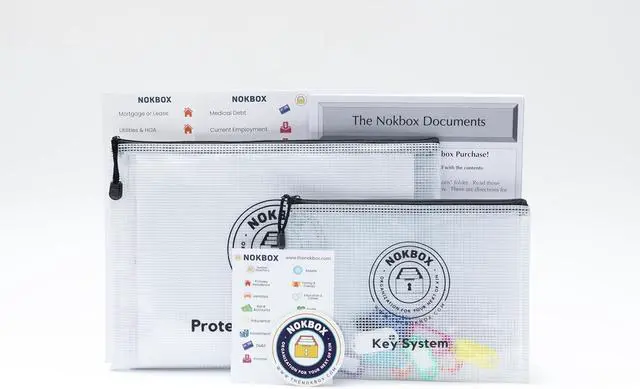 Alt view image 2 of 7 - The Nokbox Lite  DIY Estate Planning Organizer & Emergency Kit | Home & Office Organization, Document Organizer for Families, Legacy Planning, Next of Kin, Paper Clutter Solution