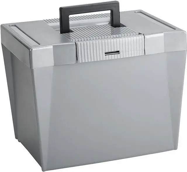 Main image of Pendaflex 20862 Portable Letter Size Hanging File Box, 13-7/8w x 10-3/4d x 10-1/4, Steel Gray