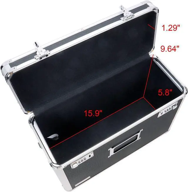 Alt view image 5 of 5 - Vaultz File Organizer Storage Box - 14 x 7.25 x 12 Inch Legal Size, Portable Locking Storage Totes with Dual Combination Locks for Filing Office Documents - Black