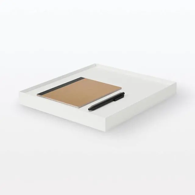 Alt view image 4 of 7 - MUJI 44902868 Polypropylene File Box Standard Caster Lid White Gray, 9.8 in Width