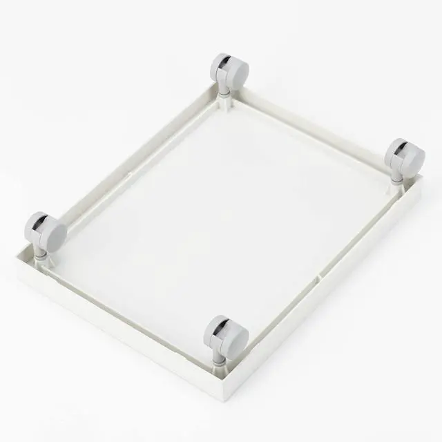 Alt view image 6 of 7 - MUJI 44902868 Polypropylene File Box Standard Caster Lid White Gray, 9.8 in Width