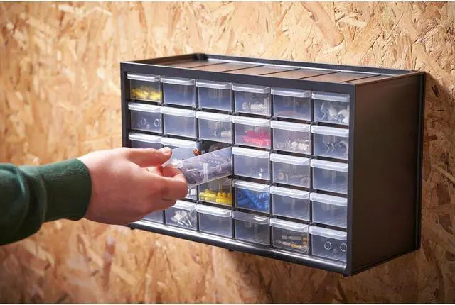 Alt view image 2 of 7 - Stanley 1-93-980 Storage Box with compartments, Black/Transparent