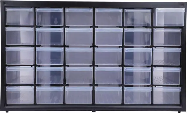 Alt view image 4 of 7 - Stanley 1-93-980 Storage Box with compartments, Black/Transparent