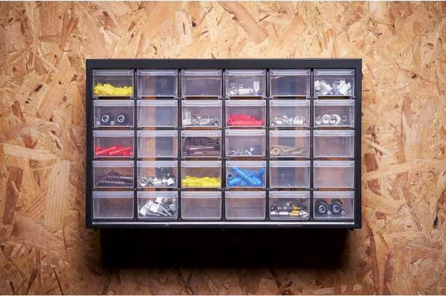 Alt view image 7 of 7 - Stanley 1-93-980 Storage Box with compartments, Black/Transparent