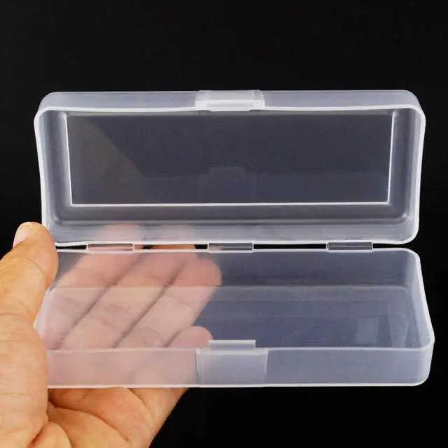 Alt view image 4 of 7 - airgoesin Small Clear Storage Box Container Desktop Organizer with Lid, 4.9 in x 2 in x 1.3 in for Keeping Small Parts, Coints, Screws, Q-Tip, Flossers, Ornaments, 3pcs/pk