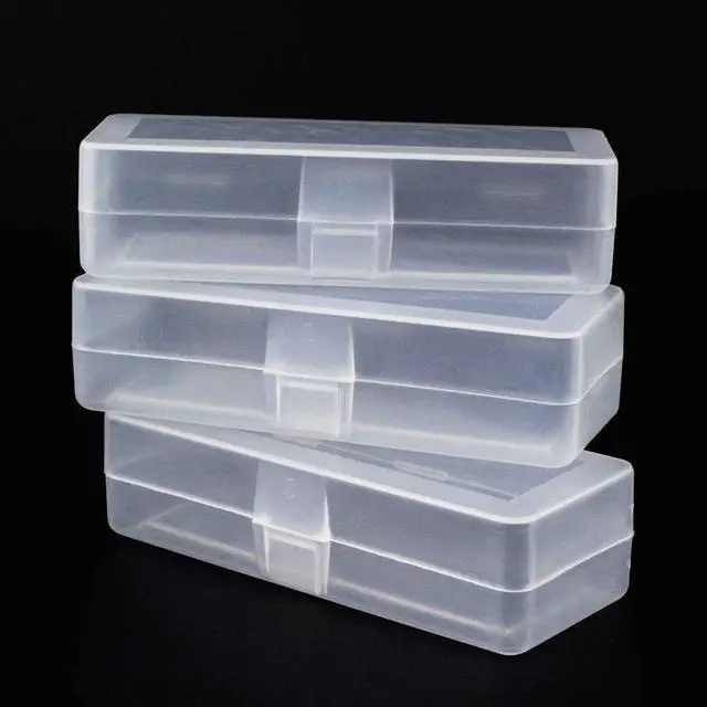 Alt view image 7 of 7 - airgoesin Small Clear Storage Box Container Desktop Organizer with Lid, 4.9 in x 2 in x 1.3 in for Keeping Small Parts, Coints, Screws, Q-Tip, Flossers, Ornaments, 3pcs/pk