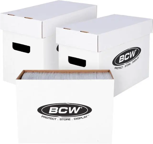 Main image of BCW Short Comic Storage Box - 3 Pack | Holds 150-175 Current/Silver Age Comics | Stackable, Durable 200 lb. Strength