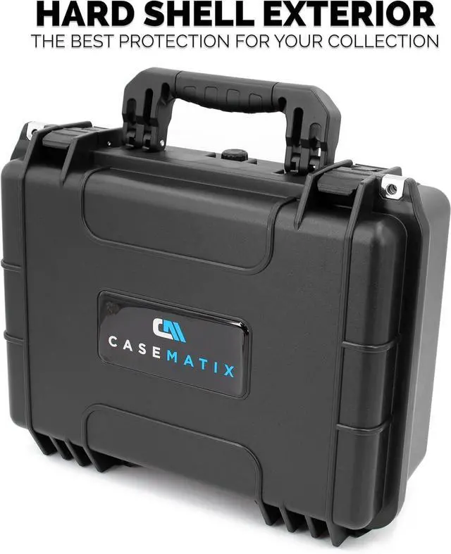 Alt view image 4 of 7 - CASEMATIX 16 Waterproof Comic Book Storage Box  Comic Book Case Protects Up To 8 CGC Graded Comic Books or 30 Sleeved Top loaders in Airtight Customizable Book Bin