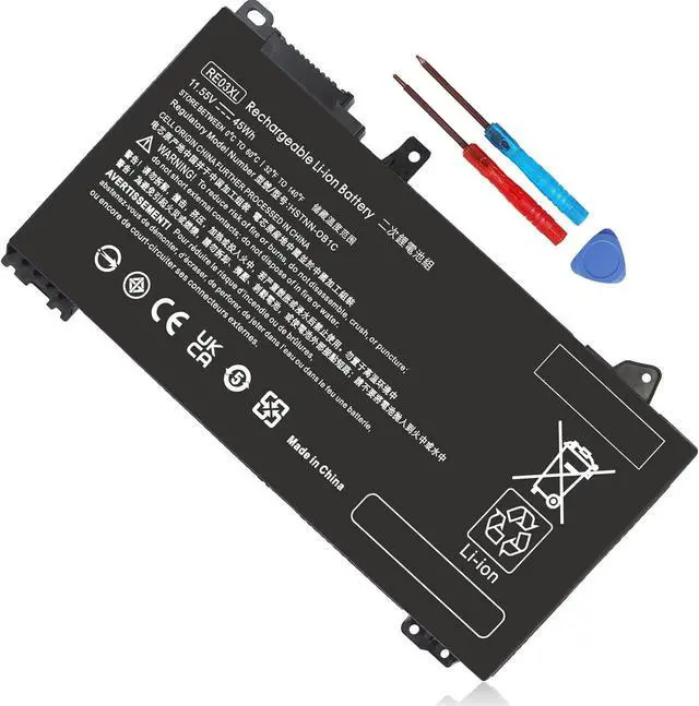 Main image of Emanjor 45Wh RE03XL L32656-002 Laptop Battery for HP ProBook 430 440 445 450 G6 G7 455R 445R 455 G6, ZHAN 66 Pro 14 G2 G3 L32656-005 L32407-AC1 L32407-541 L32407-2B1 HSTNN-OB1C HSTNN-UB7R HSTNN-DB9A